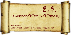 Eibenschütz Vászoly névjegykártya